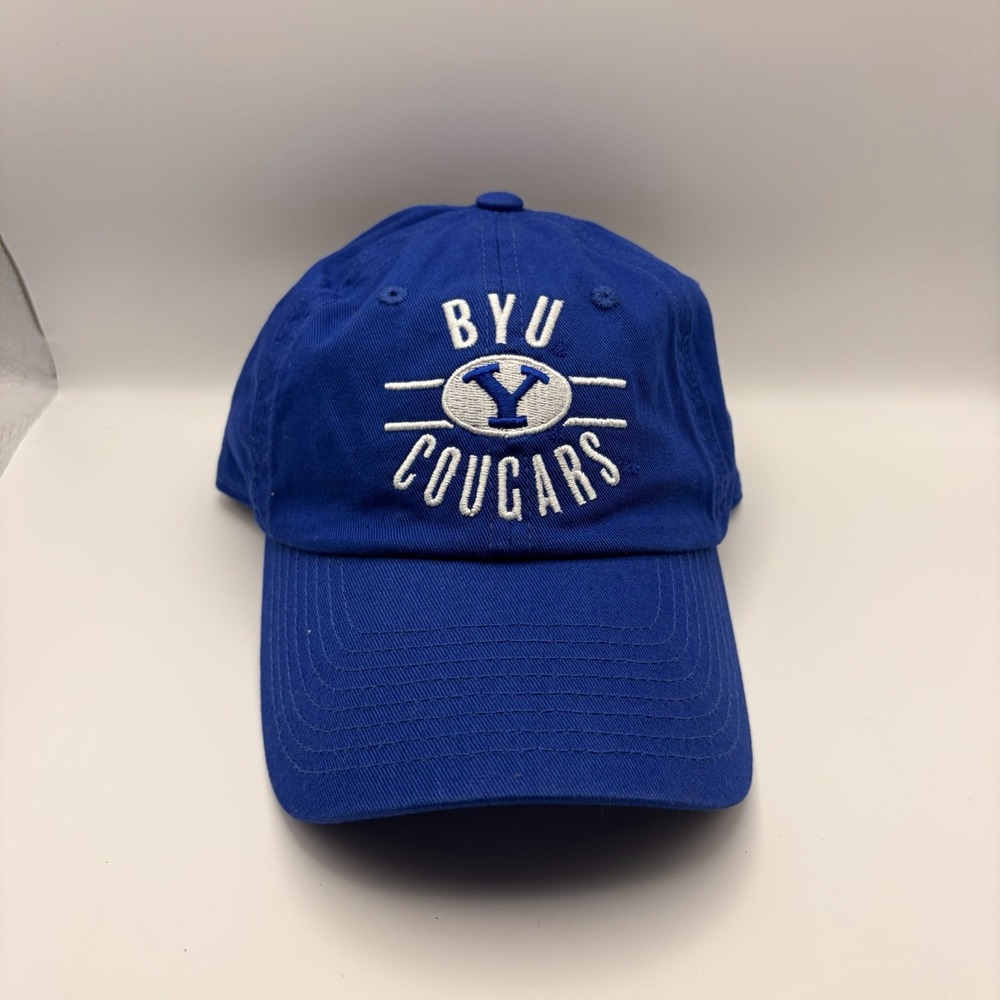 BYU Cougars Royal Blue Embroidered Adjustable Baseball Hat Cap NWT Captivating